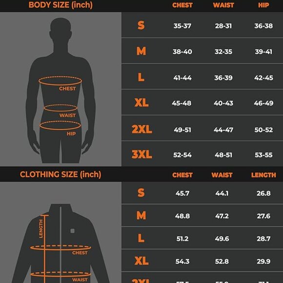 ORORO Unisex Heated Fleece Hoodie with 3Heating Zones, Fleece Hooded - Picture 7 of 9